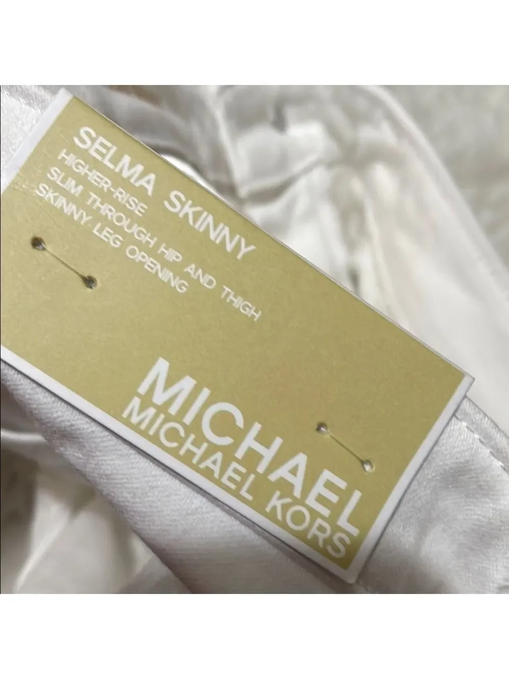 Michael Kors Selma Strength White Skinny Jeans Sz 6